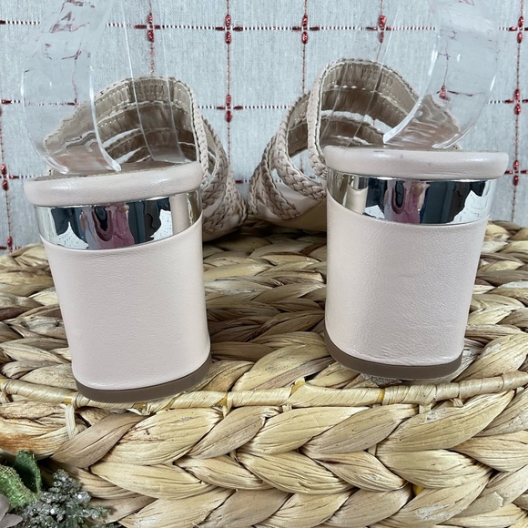 TED BAKER London “Emmalii” Strappy Slide Sandal Nude Pink Leather Braided Sz 7 - Picture 5 of 10